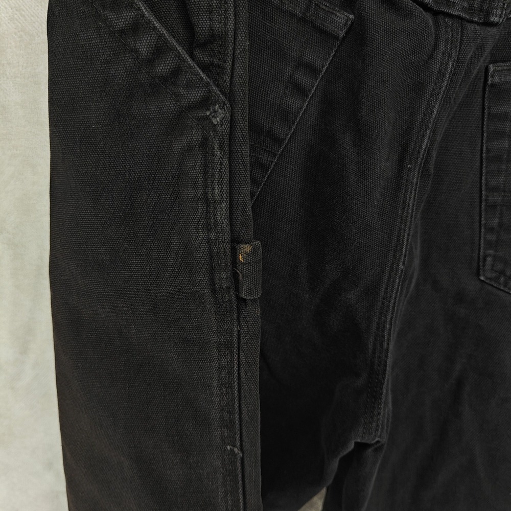 Jesse James Industrial Workwear Shorts Men 38 Black Washed Duck Canvas Carpenter - Picture 7 of 12